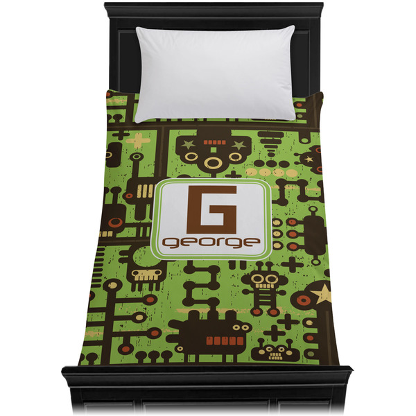 Industrial Robot 1 Duvet Cover - Twin XL - On Bed - No Prop