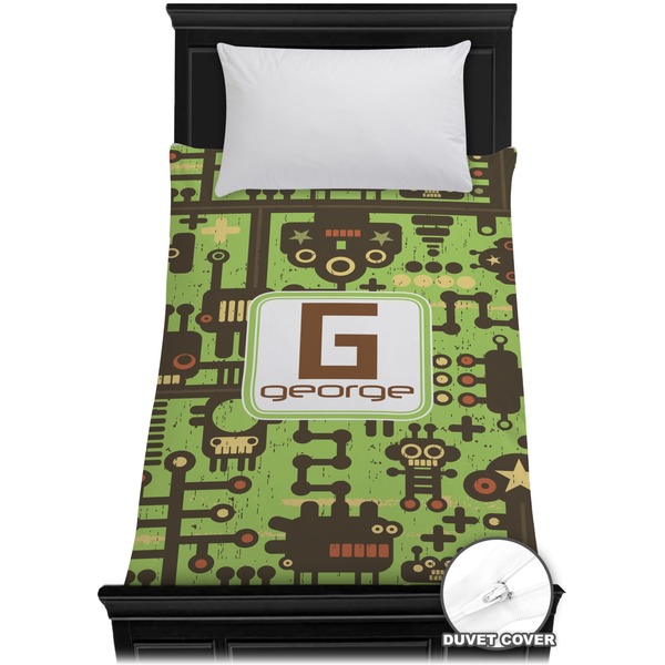 Custom Industrial Robot 1 Duvet Cover - Twin (Personalized)