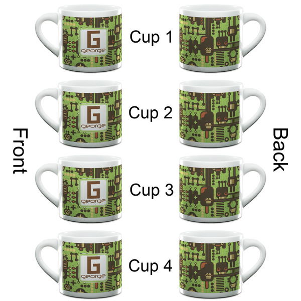 Industrial Robot 1 Espresso Cup - 6oz (Double Shot Set of 4) APPROVAL