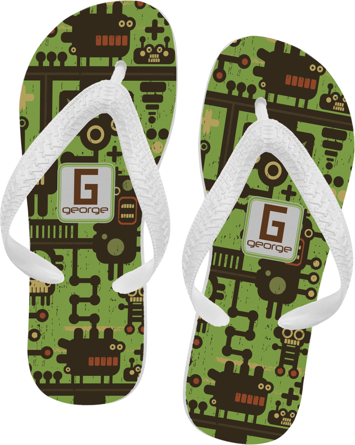 Industrial Robot 1 Flip Flops - XSmall (Personalized ...