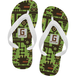 Industrial Robot 1 Flip Flops - Small (Personalized)