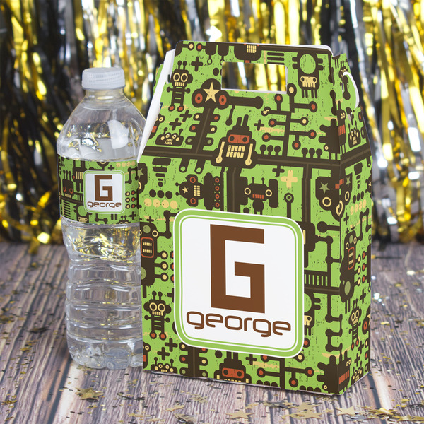 Industrial Robot 1 Gable Favor Box - In Context