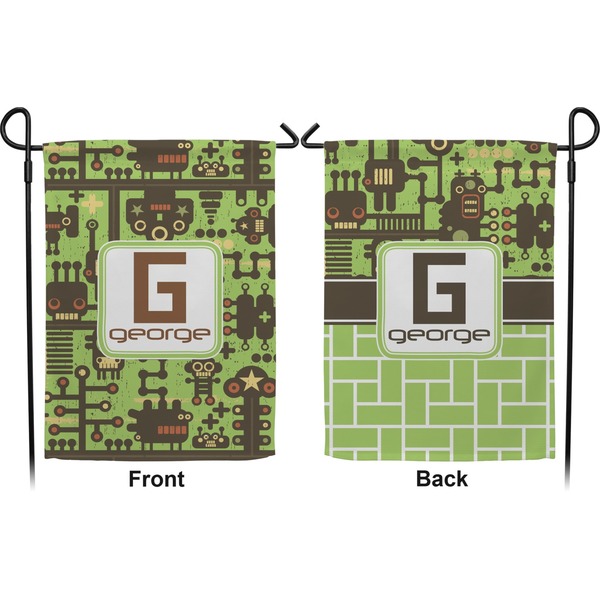 Industrial Robot 1 Garden Flag - Double Sided Front and Back