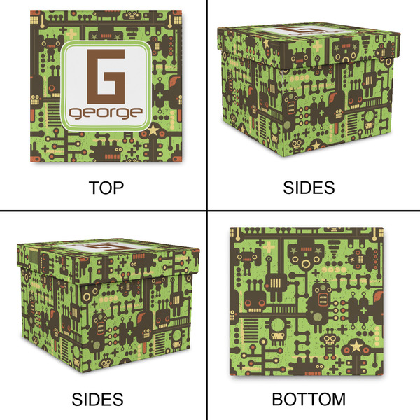 Industrial Robot 1 Gift Boxes with Lid - Canvas Wrapped - Large - Approval