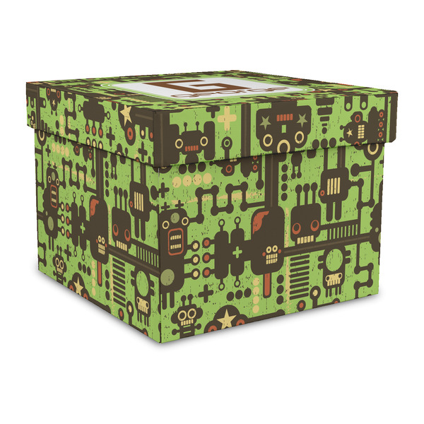 Custom Industrial Robot 1 Gift Box with Lid - Canvas Wrapped - Large (Personalized)