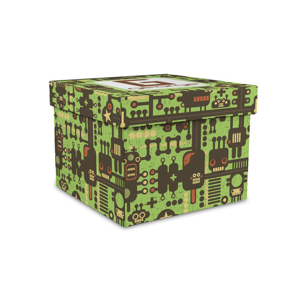 Custom Industrial Robot 1 Gift Box with Lid - Canvas Wrapped - Small (Personalized)