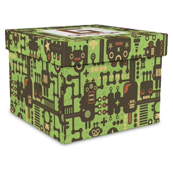 Custom Industrial Robot 1 Gift Box with Lid - Canvas Wrapped - XX-Large (Personalized)