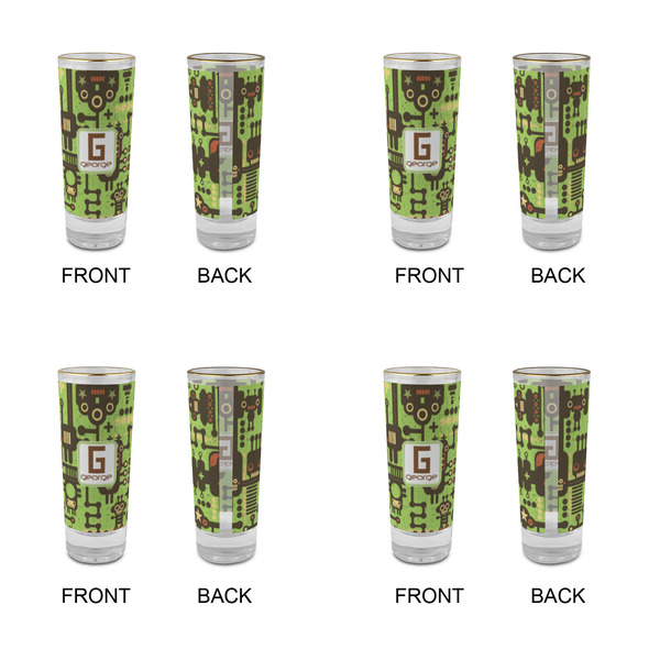 Industrial Robot 1 Glass Shot Glass - 2 oz - Set of 4 - APPROVAL