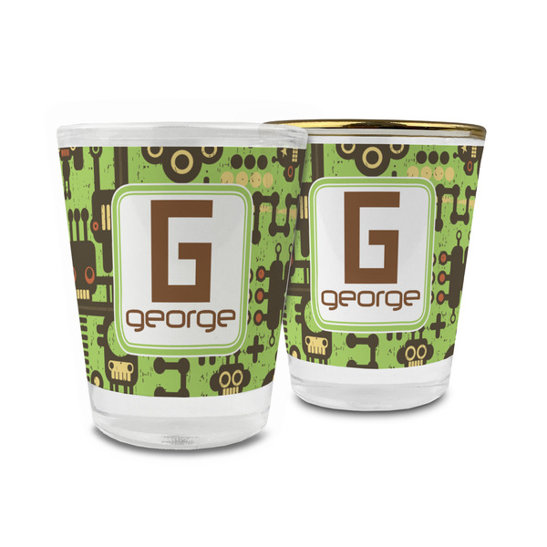 Custom Industrial Robot 1 Glass Shot Glass - 1.5 oz (Personalized)