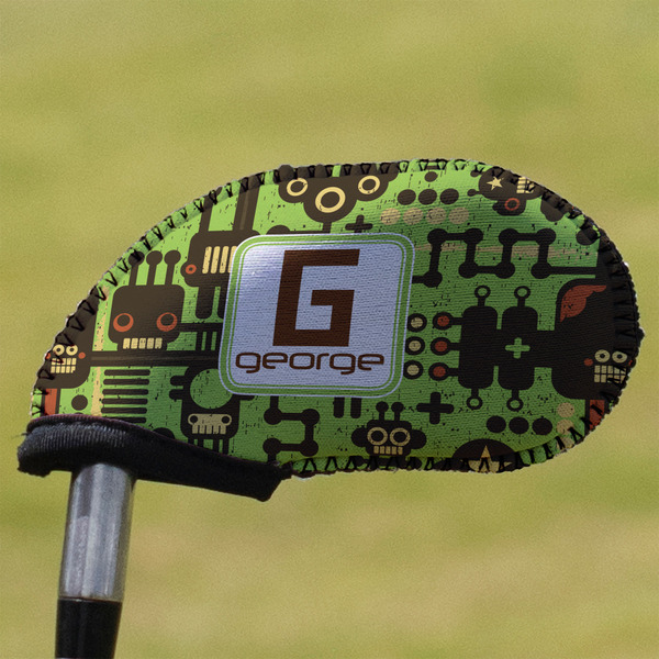 Custom Industrial Robot 1 Golf Club Iron Cover (Personalized)
