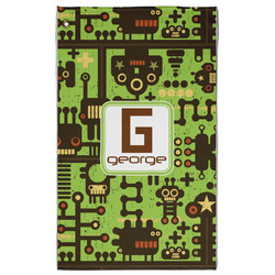 Industrial Robot 1 Golf Towel - Poly-Cotton Blend w/ Name and Initial