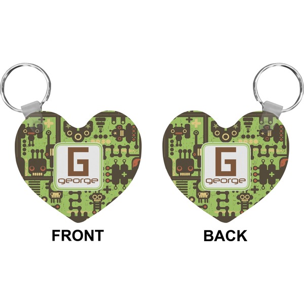 Industrial Robot 1 Heart Keychain (Front + Back)