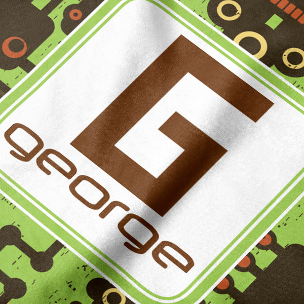 Industrial Robot 1 Hooded Baby Towel- Detail Close Up