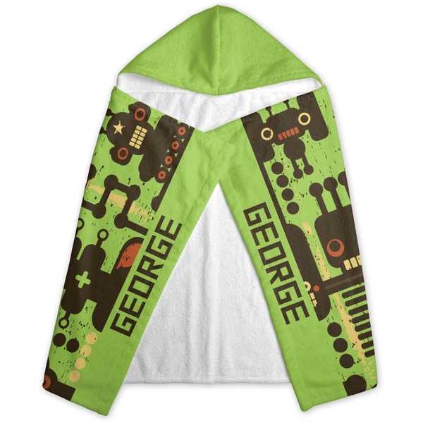 Industrial Robot 1 Hooded Towel - Folded