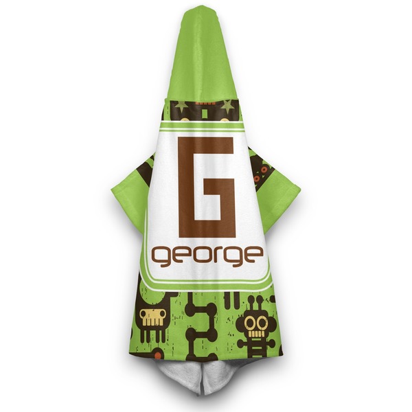 Industrial Robot 1 Hooded Towel - Hanging