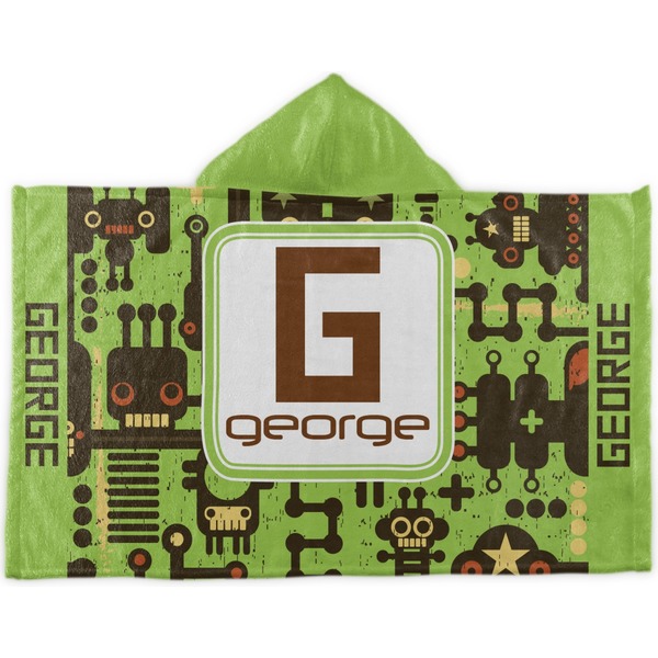 Custom Industrial Robot 1 Kids Hooded Towel (Personalized)