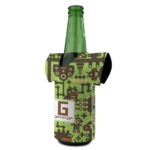 Industrial Robot 1 Jersey Bottle Cooler - ANGLE (on bottle)