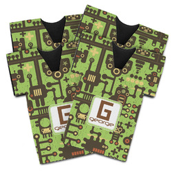 Industrial Robot 1 Jersey Bottle Cooler - Set of 4 (Personalized)