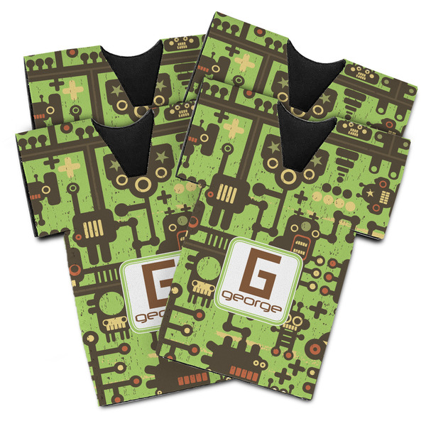 Custom Industrial Robot 1 Jersey Bottle Cooler - Set of 4 (Personalized)