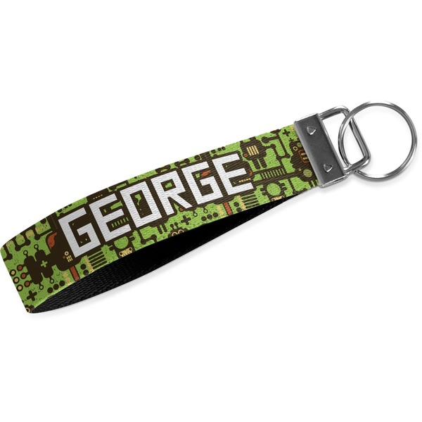 Custom Industrial Robot 1 Webbing Keychain Fob - Large (Personalized)