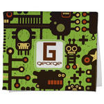 Industrial Robot 1 Kitchen Towel - Poly Cotton w/ Name and Initial