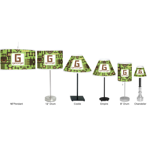 Industrial Robot 1 Lamp Full View Size Comparison
