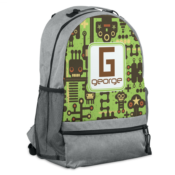 Custom Industrial Robot 1 Backpack - Grey (Personalized)