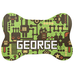Industrial Robot 1 Bone Shaped Dog Food Mat (Large) (Personalized)