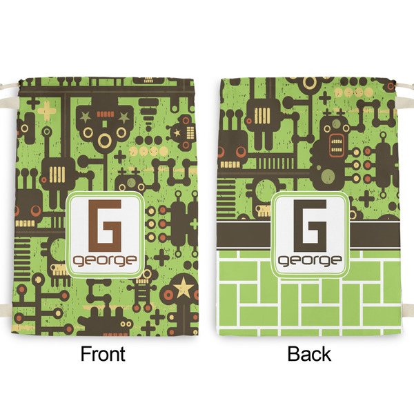 Industrial Robot 1 Large Laundry Bag - Front & Back View