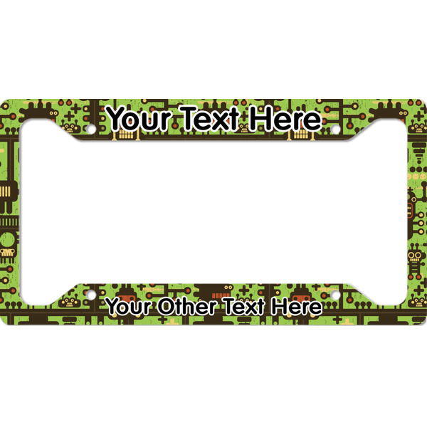 Custom Industrial Robot 1 License Plate Frame - Style A (Personalized)