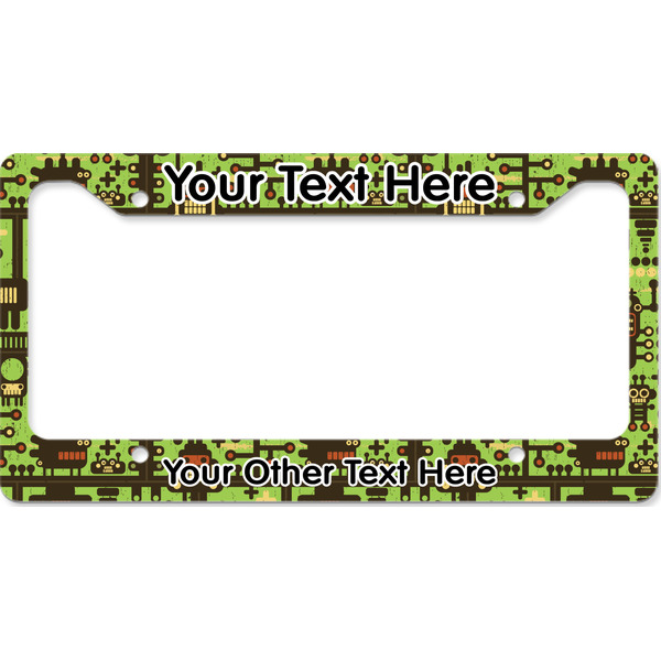 Custom Industrial Robot 1 License Plate Frame - Style B (Personalized)