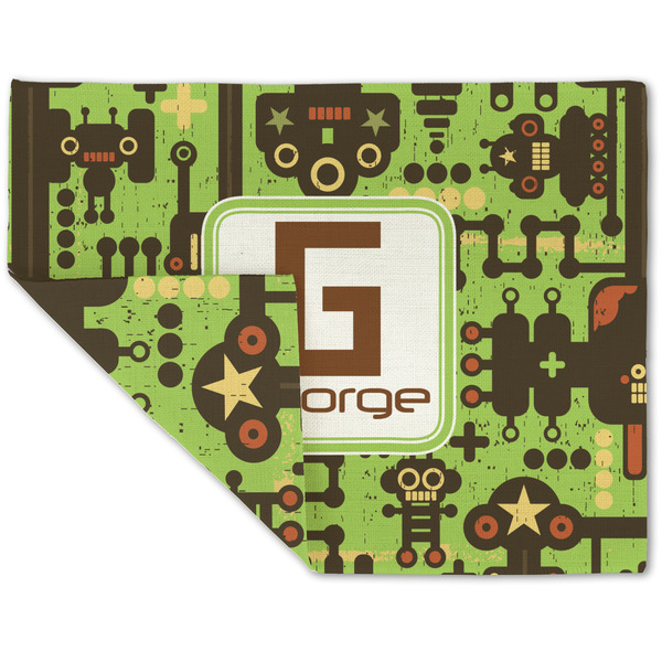 Industrial Robot 1 Linen Placemat - Folded Corner (double side)