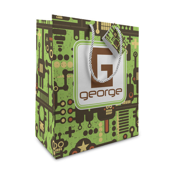 Custom Industrial Robot 1 Medium Gift Bag (Personalized)