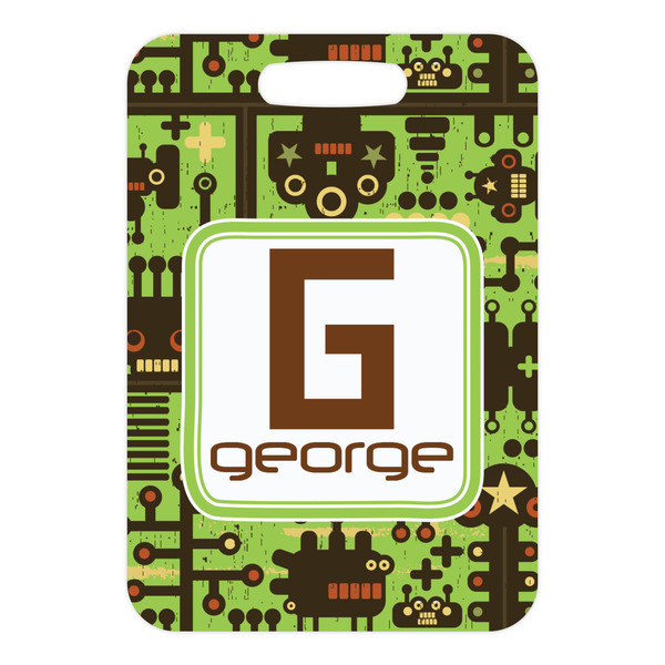 Industrial Robot 1 Metal Luggage Tag - Front Without Strap