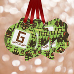 Industrial Robot 1 Metal Ornaments - Double Sided w/ Name and Initial