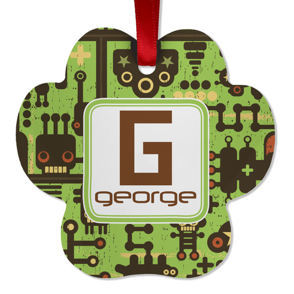 Industrial Robot 1 Metal Paw Ornament - Front