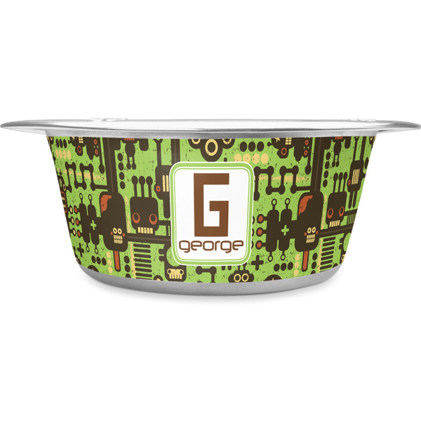 Custom Industrial Robot 1 Stainless Steel Dog Bowl - Large (Personalized)