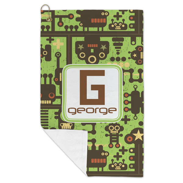 Industrial Robot 1 Microfiber Golf Towels - FOLD