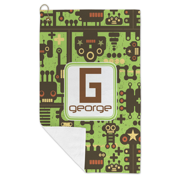 Industrial Robot 1 Microfiber Golf Towels - FOLD