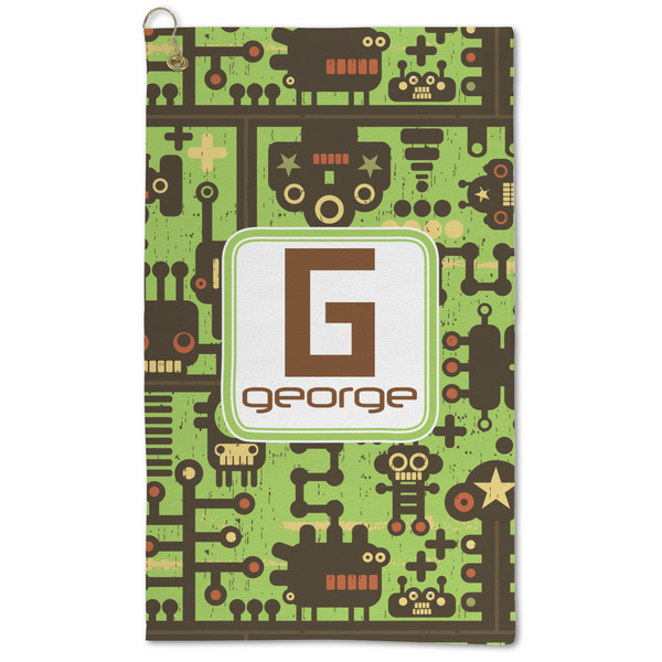 Custom Industrial Robot 1 Microfiber Golf Towel - Large (Personalized)