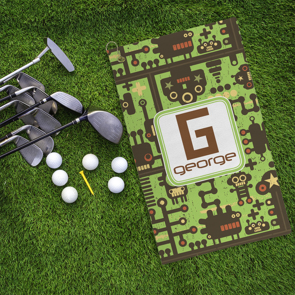 Industrial Robot 1 Microfiber Golf Towels - LIFESTYLE