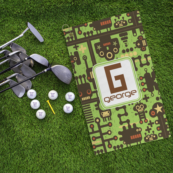Industrial Robot 1 Microfiber Golf Towels - LIFESTYLE
