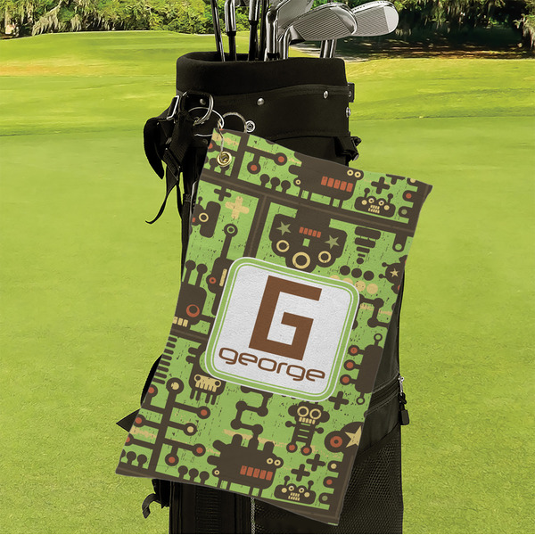 Industrial Robot 1 Microfiber Golf Towels - Small - LIFESTYLE