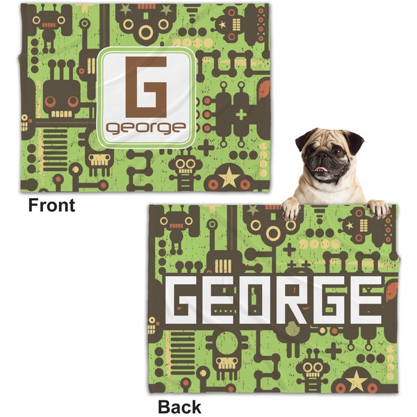 Industrial Robot 1 Microfleece Dog Blanket - Regular - Front & Back