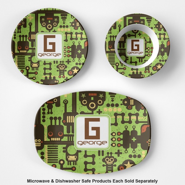 Industrial Robot 1 Microwave & Dishwasher Safe CP Plastic Dishware - Group