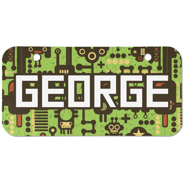 Industrial Robot 1 Mini Bicycle License Plate - Two Holes