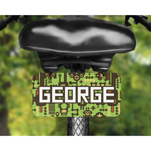 Industrial Robot 1 Mini License Plate on Bicycle - LIFESTYLE Two holes