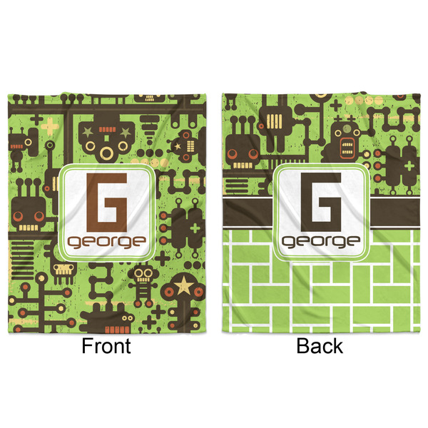Industrial Robot 1 Minky Blanket - 50"x60" - Double Sided - Front & Back