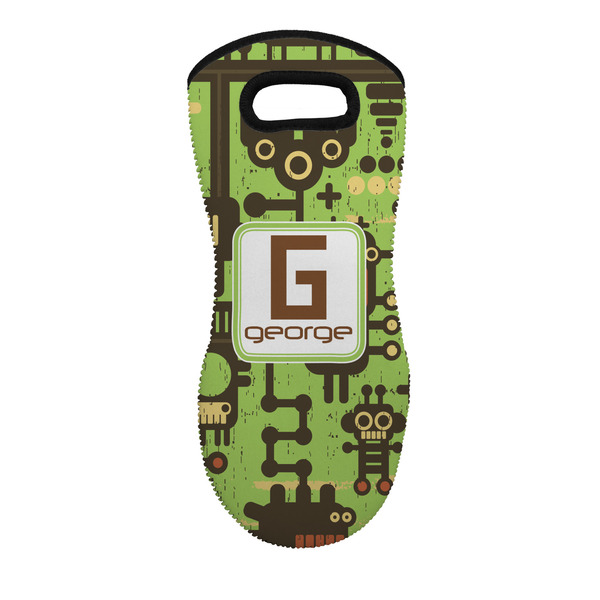 Custom Industrial Robot 1 Neoprene Oven Mitt w/ Name and Initial