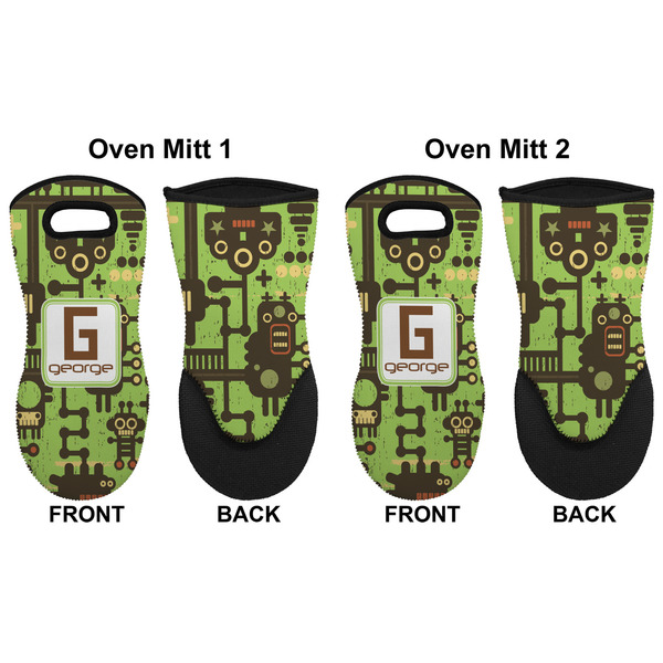 Industrial Robot 1 Neoprene Oven Mitt - Set of 2 - Approval
